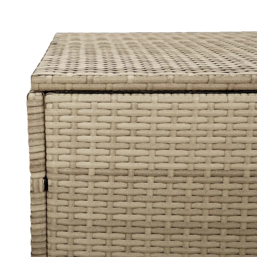 vidaXL Baule da Giardino Beige 110x50x58 cm Polyrattan