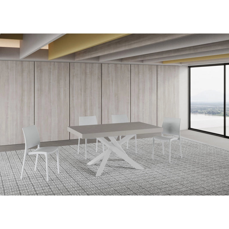 Tavolo allungabile 160/264x90 cm Volantis Premium telaio Bianche - Cashmere