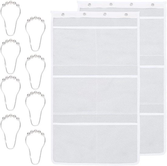 Set di 6 piastre doccia per asciugare velocemente, con sacchetti a rete, portatile e spazievendente.
