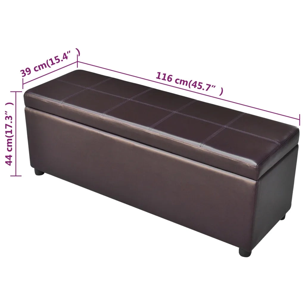 Cassapanca Lunga in Legno Marrone