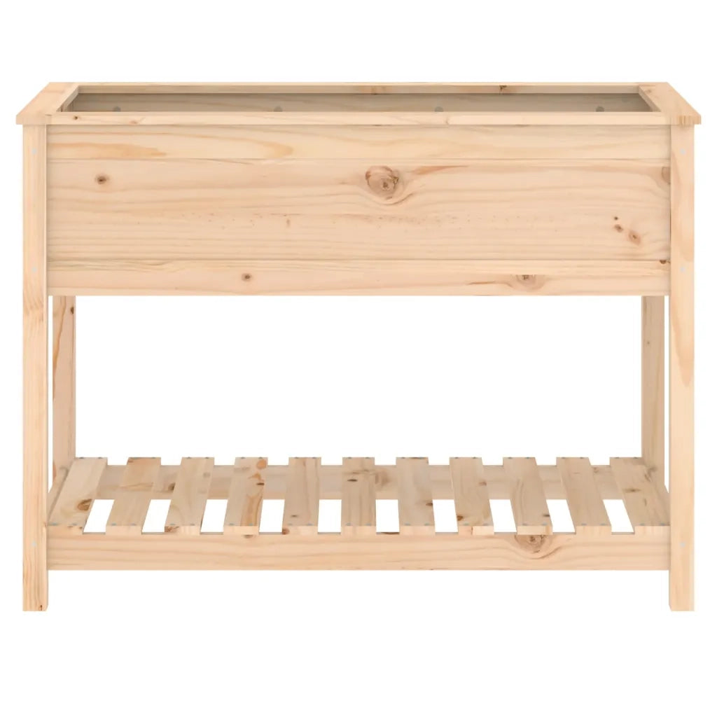 Fioriera | Cassetta per fiori | Vaso con Mensola 111,5x54x81 cm in Legno Massello di Pino