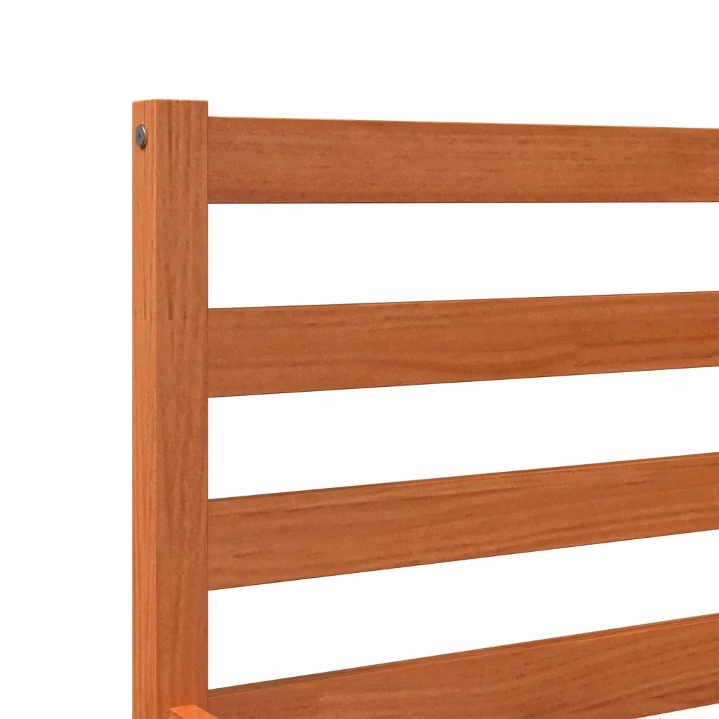 Letto senza Materasso-Struttura Letto Marrone Cera 160x200 cm in Legno di Pino 697624