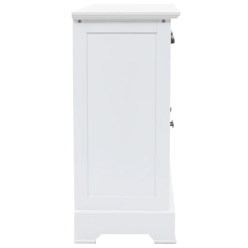 Credenza con 3 Ante in MDF e Legno di Pino 105x35x77,5 cm 245754
