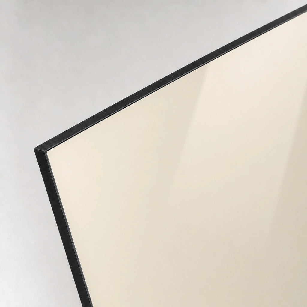 ZOIMANIA - Paraschizzi in Dibond - Composito di Alluminio 3 mm - Colore Crema Colore Dibond: Crema, Dimensione Paraschizzi: L100 x P40