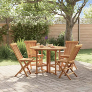 Set da Pranzo Pieghevole per Esterni 5pz Legno Massello di Teak 3096571