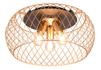 Plafoniera da Interno Attacco E27 in Metallo Ottone Opaco