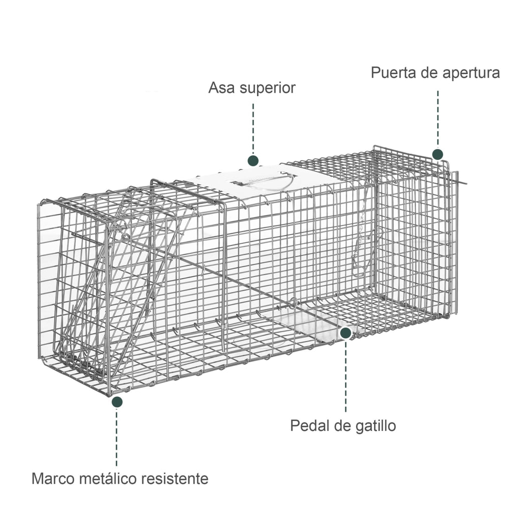 Gabbia per Animali Pieghevole ¨C Zephmum ¨C Grigio 81x26x34.5 cm