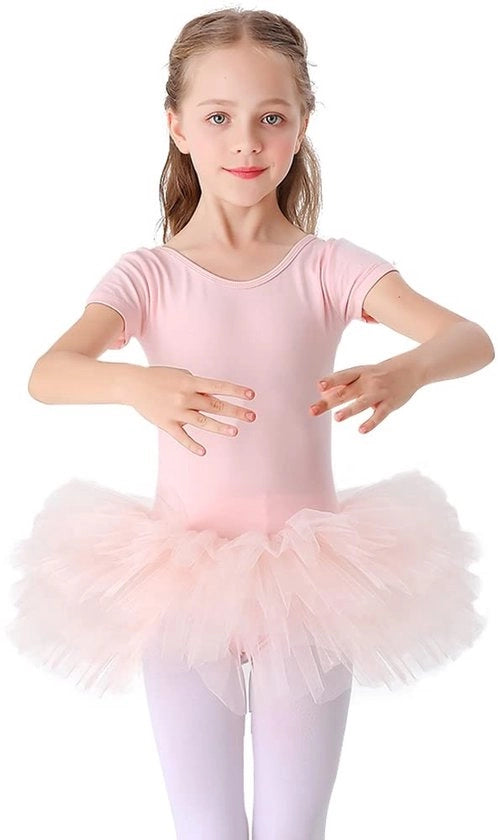 Costumi da Ballo per Bambine - Abito da Ballo con Maniche Corte - Vestiti da Principessa - Set di Abito da Ballo con Cappuccio - Modelli per Bambine - Adattabile e Comfortevole
