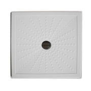 PIATTO DOCCIA PER DISABILI FILO PAVIMENTO IN VETRO RESINA CON PILETTA- 80 x 80- DH- pezzi 1
