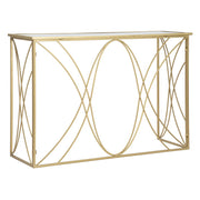 Tavolo Consolle VKH627, Oro, Metallo, 120x40x80 cm
