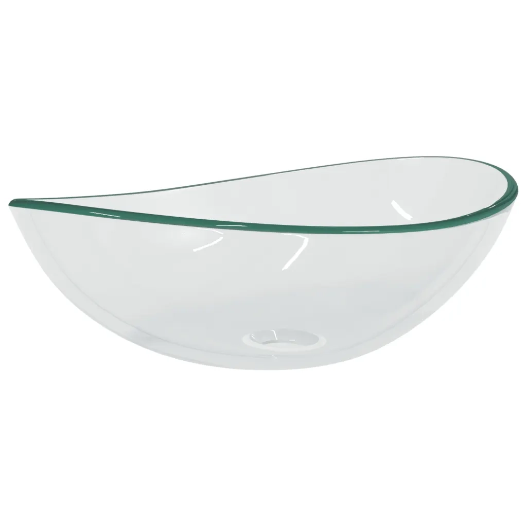 Lavandino in Vetro Temperato 54,5x35x15,5 cm Trasparente CFW5454357