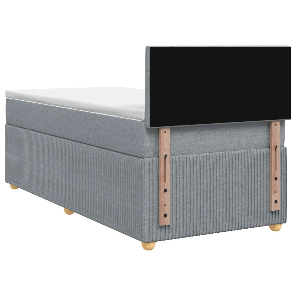 Letto box spring con materasso Grigio Chiaro 100 x 200 cm 3451398