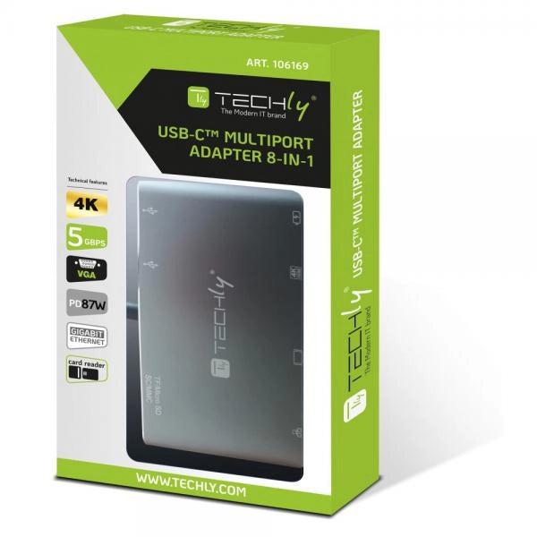 Docking Station USB-C SuperSpeed Multiporta USB HDMI VGA RJ45 MicroSD