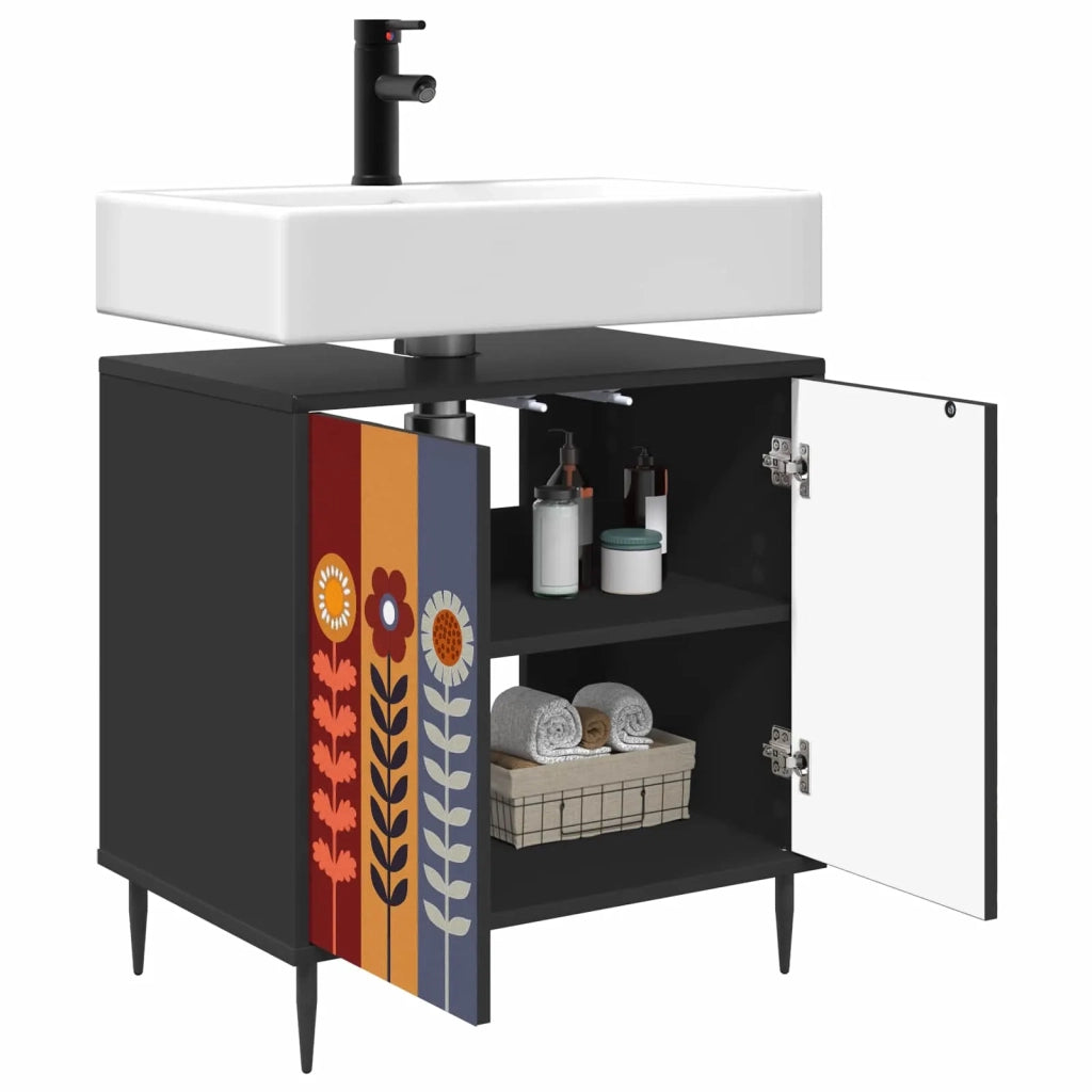 Mobile da Bagno ESSEN Rovere Nero 60 x 40 x 61 cm 8007422