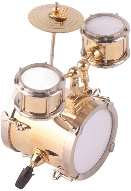 Drumset Miniaturo Replica - Decorazione per Bambini - Alta Qualità - Drum Ornamento per Regalo - Replica di Batteria - Decorazione per Casa - Oggetto Decorativo per Bambini - Modello di Batteria in Miniatura