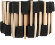 Sborstelli per pennelli a 50 pezzi - Manico in legno - Pennelli per spennellare - Pittura - Lezioni di arte - Adatto per acquerelli - Pennelli per pittura