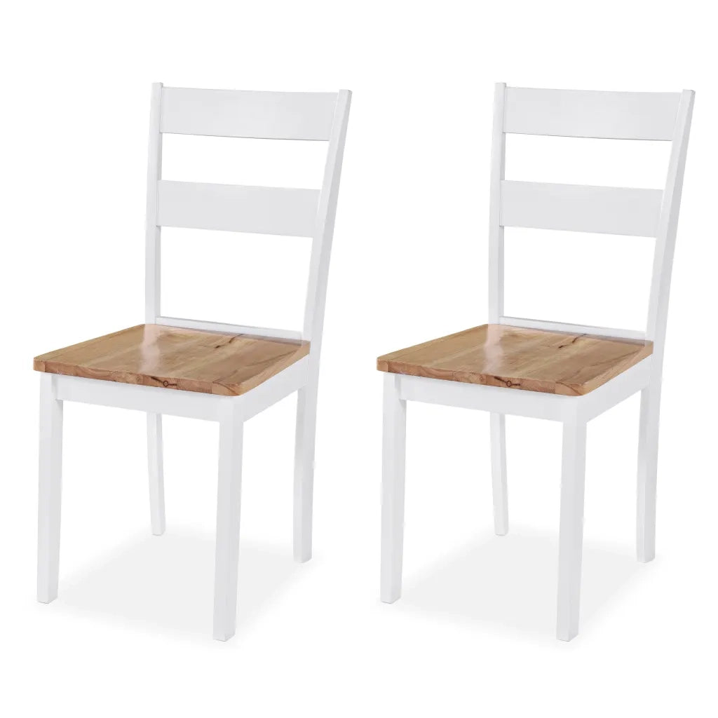 Set da Pranzo 3 pz in MDF e Legno di Hevea Bianco 274942