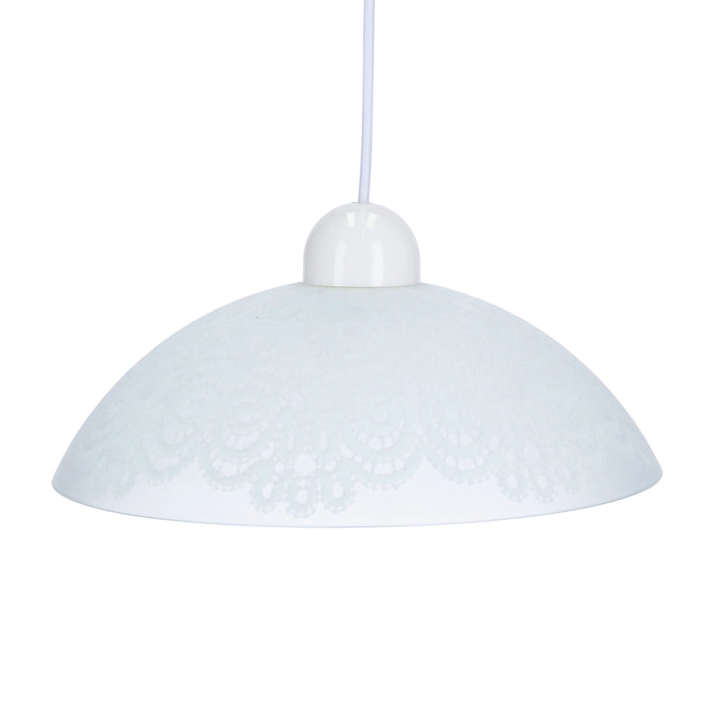 Candellux Bilbao lampada sospensione bianca Ø30 vetro E27
