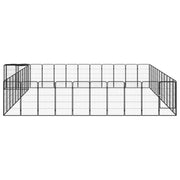 Box Cani 46 Pannelli Nero 50x100 cm Acciaio Verniciato Polvere 3115957