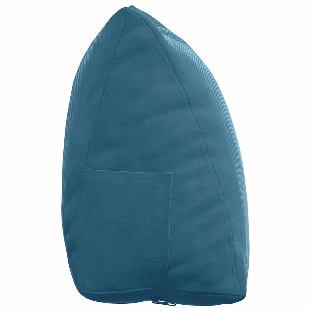 Cuscino per Schiena | Cuscino dorsale Blu 45 x 20 x 35 cm Tessuto in Cords