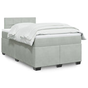 Giroletto a Molle con Materasso Grigio Chiaro 120x190cm Velluto 3286258