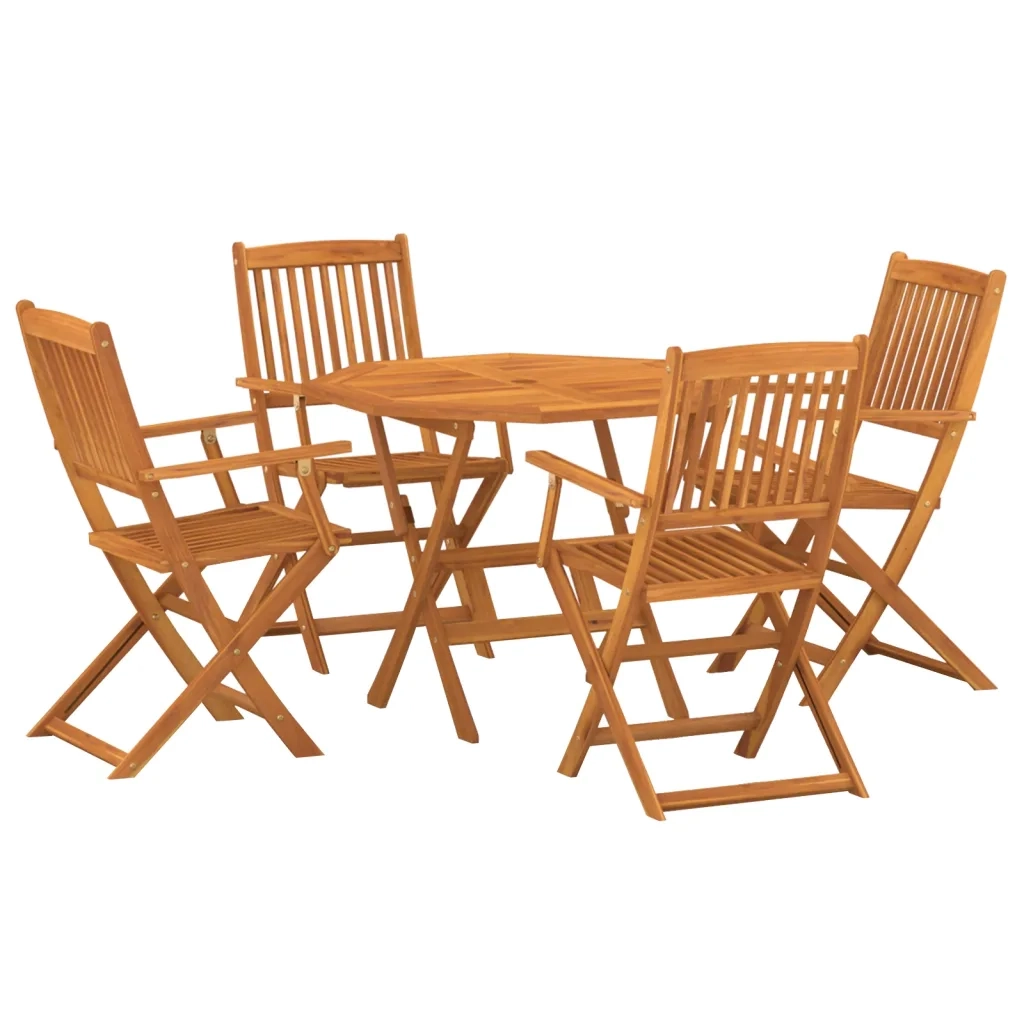 Set da Pranzo da Giardino 5 pz in Legno Massello di Acacia 3086994