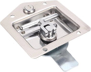 Inserire slot di sicurezza - Cassetto di attrezzi con chiusura - Chiusura di portellone del trailer - Chiusura di maniglia T con blocco - In acciaio inossidabile - 2 chiavi - 120 x 125 x 50 mm - Inserire slot di sicurezza