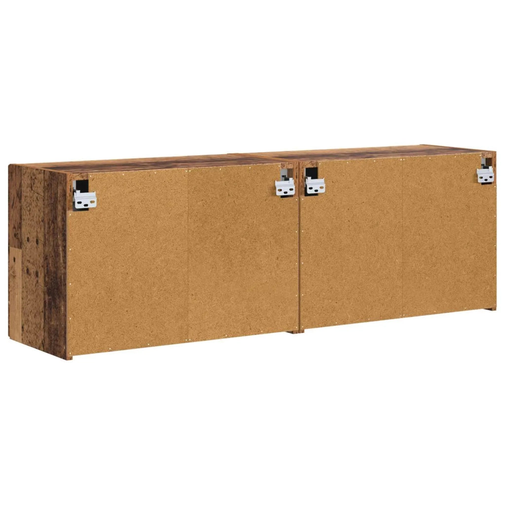 Mobile TV da parete 2 pcs Legno vecchio 59,5 x 31 x 40 cm 892346