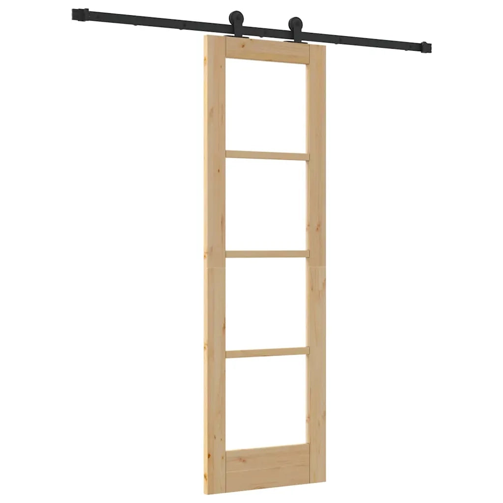 Porta scorrevole ORKDAL Naturale e Nero 61 x 198,5 cm 3331985