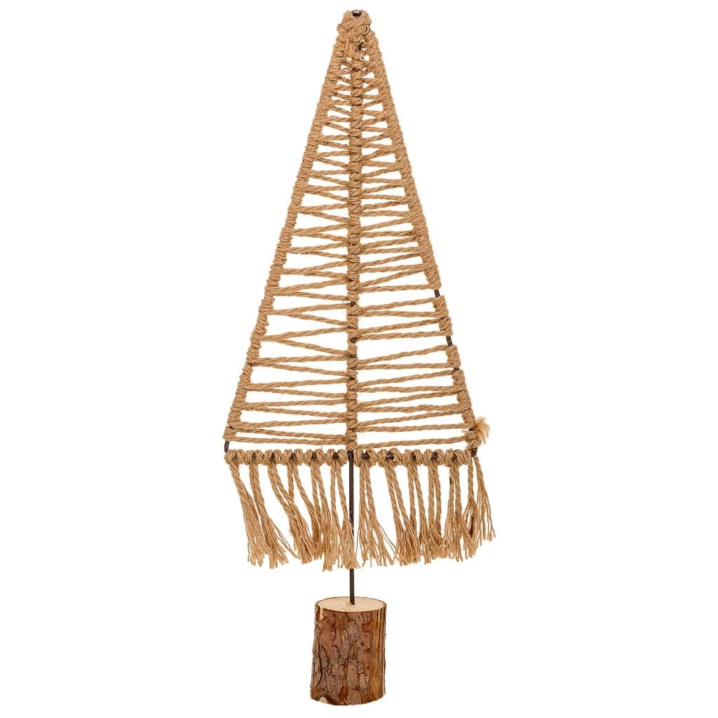 Albero decorativo in cotone intrecciato marrone 15x01x44h