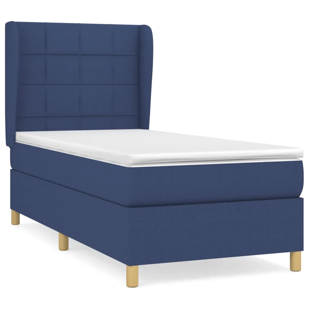 Giroletto a Molle con Materasso Blu 100x200 cm in Tessuto 3128507