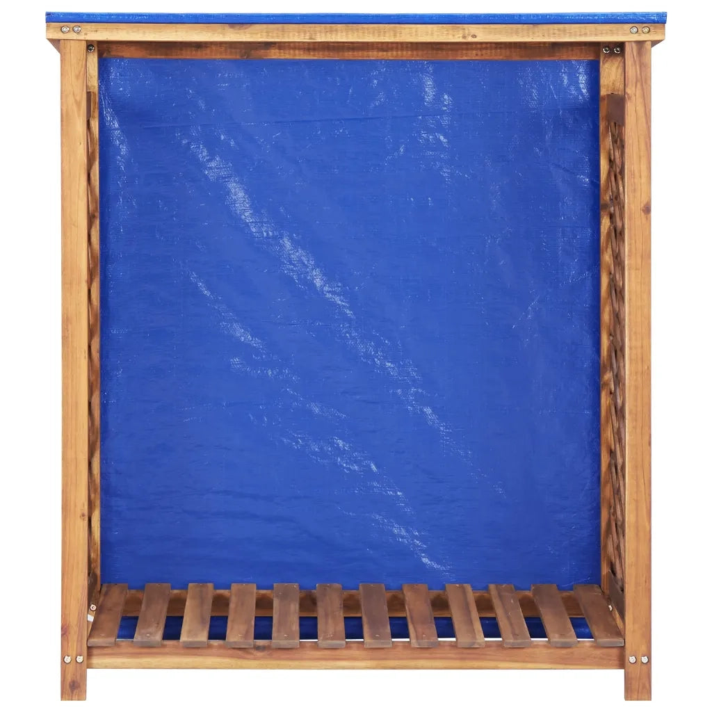 Rimessa per Legna da Ardere 105x38x115 cm in Massello di Acacia 46566