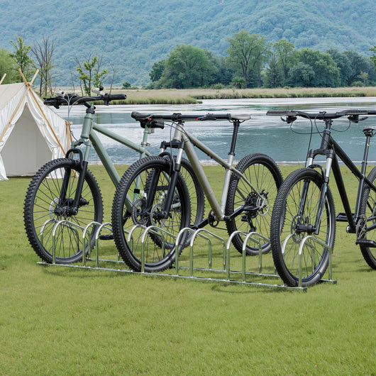 Toboli Rastrelliera per 6 biciclette Portabici in acciaio zincato per interno ed esterno Supporti