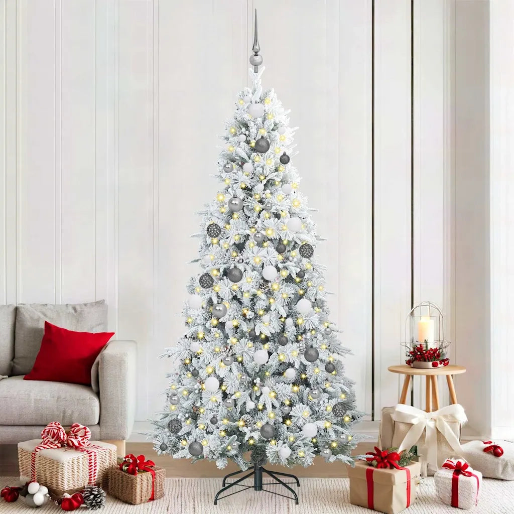 Albero di Natale Artificiale con Rami Pieghevoli Bianco 210 cm 3397496