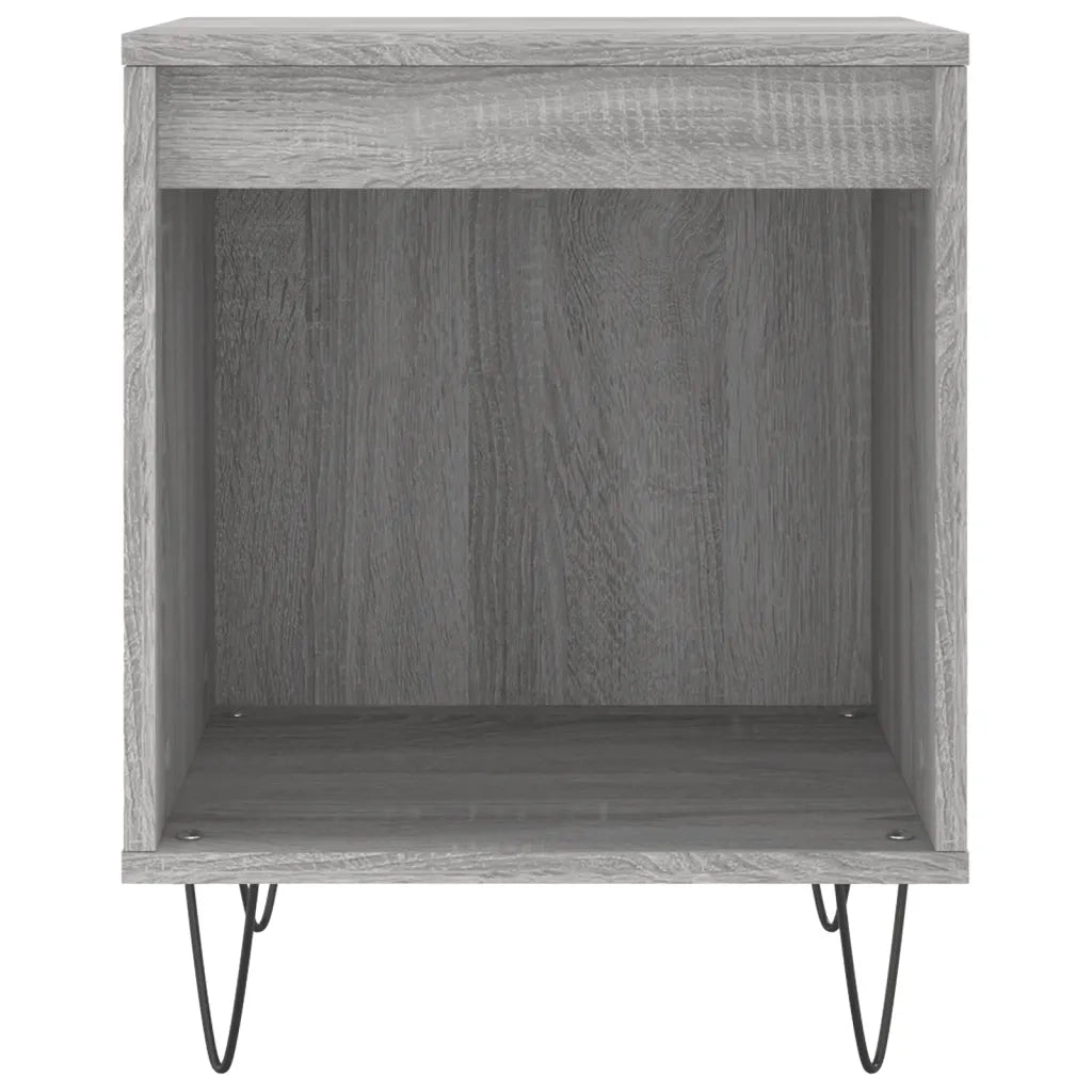 Set di 2 Comodini | Armadio da Notte | Mobiletto da notte Grigio Sonoma 40x35x50 cm in Legno Multistrato