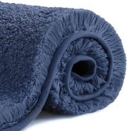 Matrice antiscivolo, matrice antiscivolo con microfibre, matrice antiscivolo morbida, matrice antiscivolo con microfibra pluviscente, assorbente superiore, lavabile in lavatrice, velocemente asciugante - 40 x 60 cm (blu marino)
