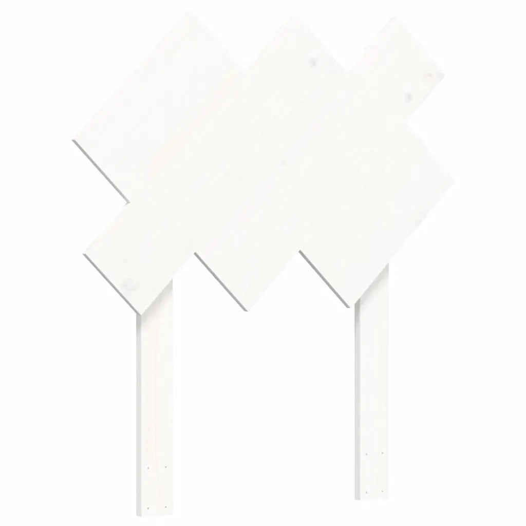 Giroletto con Testiera-Struttura Letto con testiera Bianco Single in Legno Massello 317270