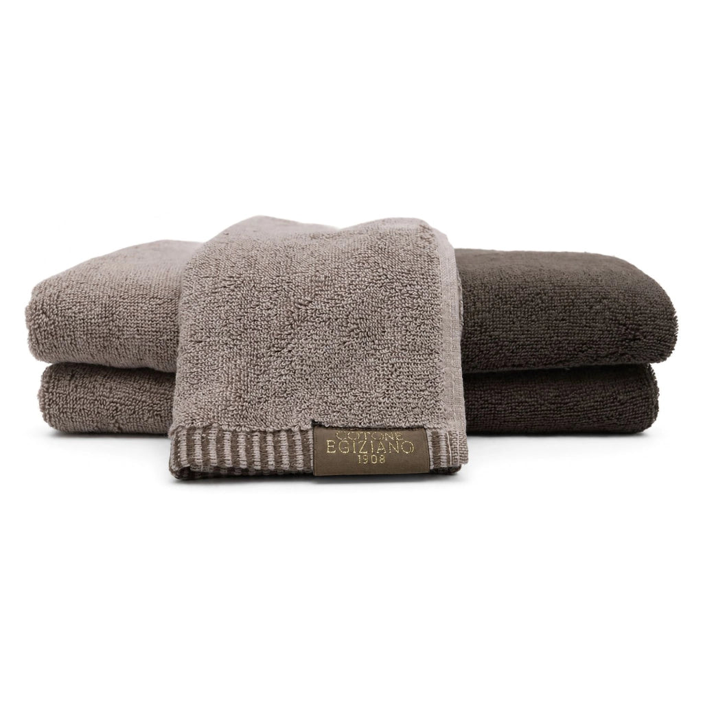 Sazaga, set di Asciugamani 100% Cotone set da 2 Reversibile, Beige Crema