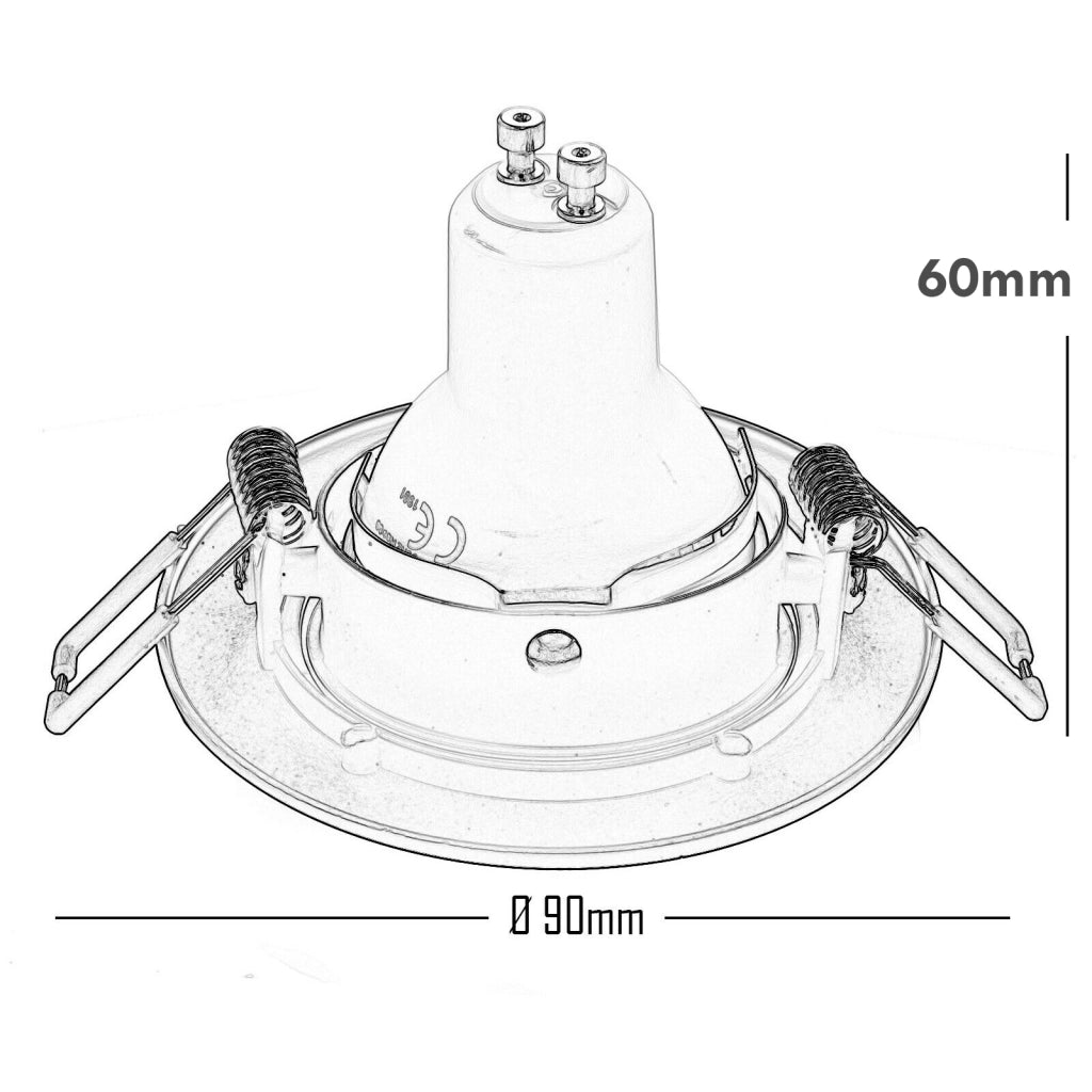 Faretto luce salotto salone cucina incasso 8cm tondo grigio lampada LED 5W GU10 LUCE 3000K