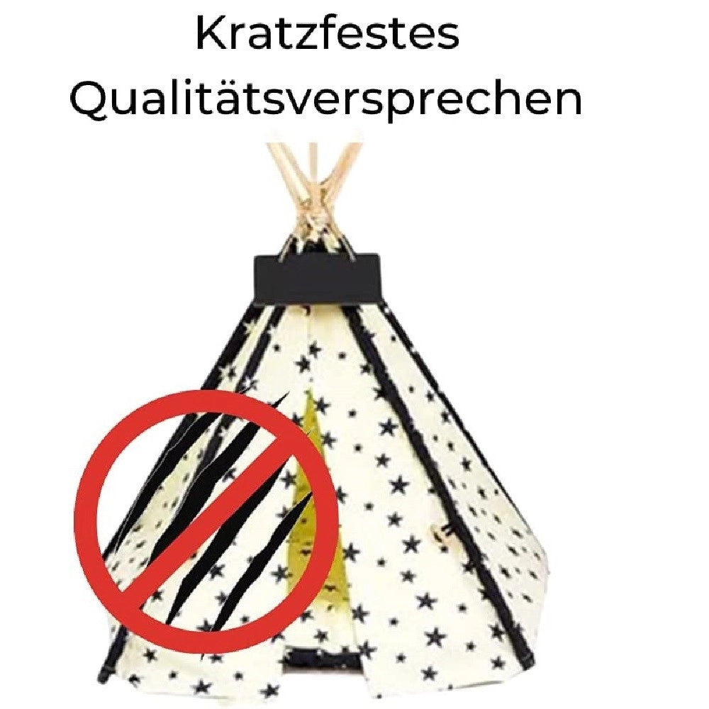 Trade Shop - Tenda Per Cani Gatti Animali Domestici Tepee Cuscino Cestino Lavabile 60x60x90cm -