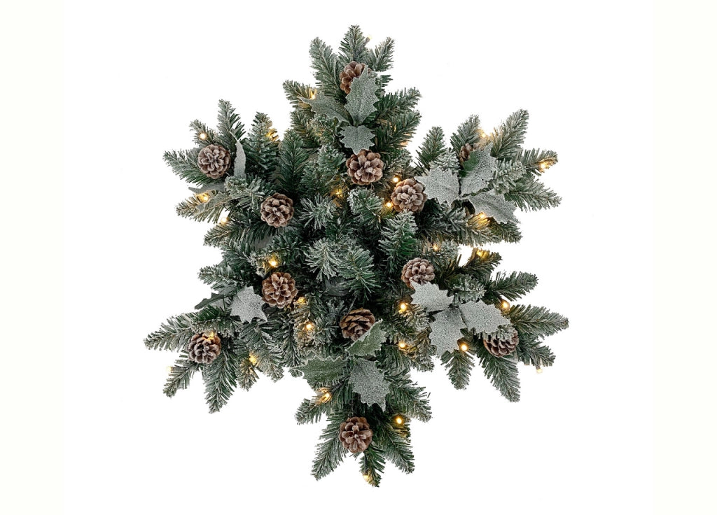 Stella Luminosa Natalizia Ghirlanda Entrata Rami Verdi Natale Mod. Vipiteno