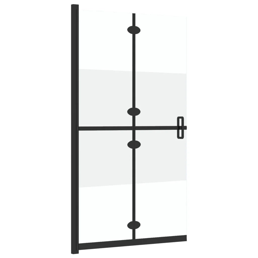 Parete doccia pieghevole divisorio per vasca da bagno accessorio per il bagno box doccia arredamento per la casa vetro ESG 100x190 cm semi-satinato 02_0002168
