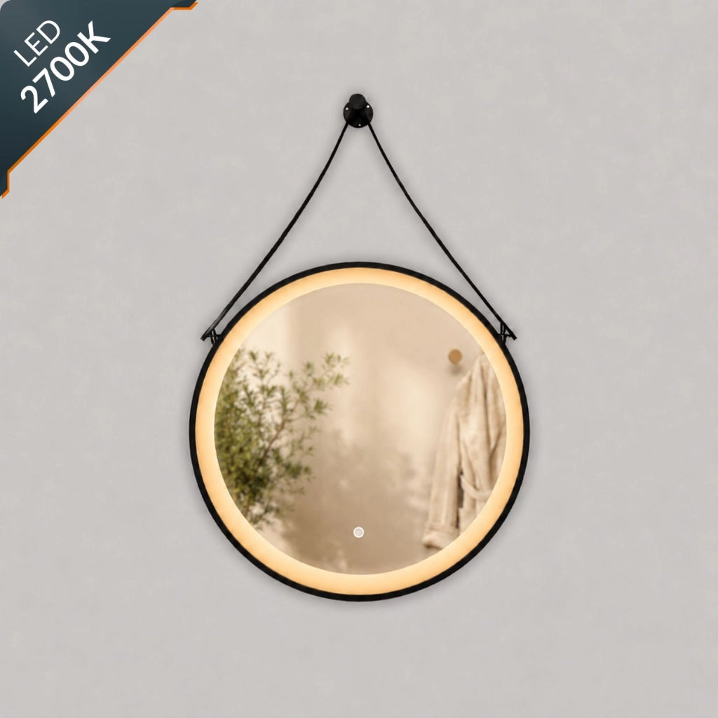 Specchio per ambienti bagni e zone benessere tondo retroilluminato led con interruttore touch *** misura Ø50, tonali...