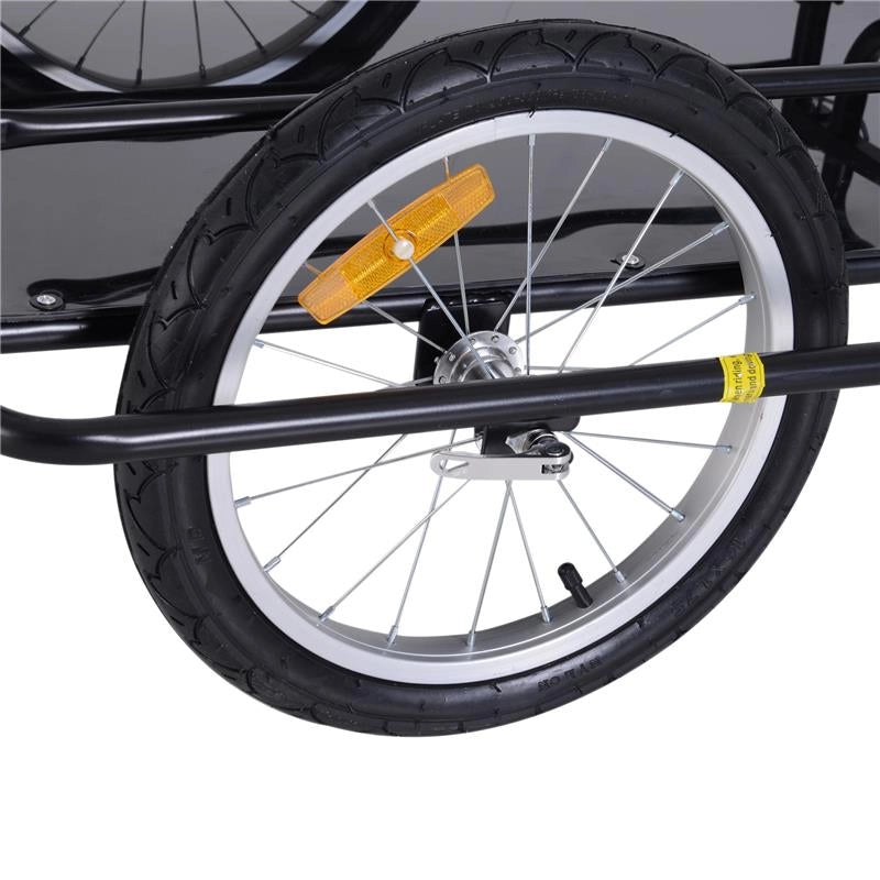 CARRELLO RIMORCHIO PER BICICLETTA NERO 156X72X82CM