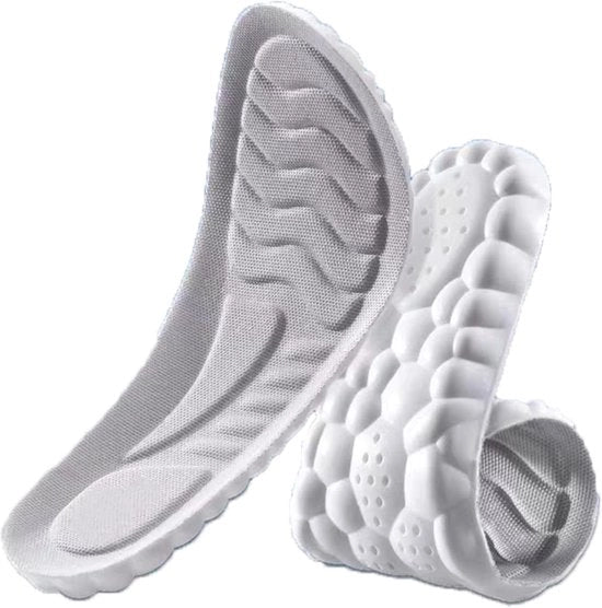 Inlegzoli unisex, inlegzoli comodi, zoli antiscivolo con schiuma di espansione, respiranti e con assorbimento shock superiore. Grigio - 44.5