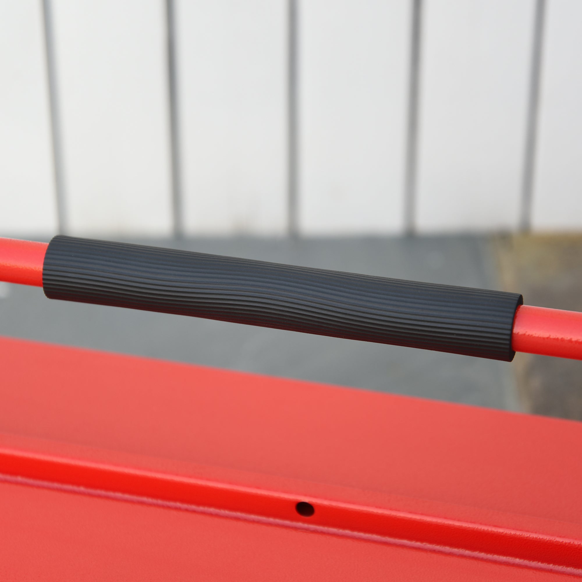 Cassetta Porta Attrezzi 5 Vassoi 3 Ripiani in Metallo Pieghevole  Rossa