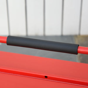 Cassetta Porta Attrezzi 5 Vassoi 3 Ripiani in Metallo Pieghevole  Rossa