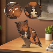 Decorazione 3D di animali in legno, sculture ornamentali in legno sintetico, bos d'animali in legno, graviure, pannelli di legno per decorazioni, artigianato, hobby, per ufficio, per casa, per desktop, decorazioni per Natale e Capodanno. (Uomo d'orso)