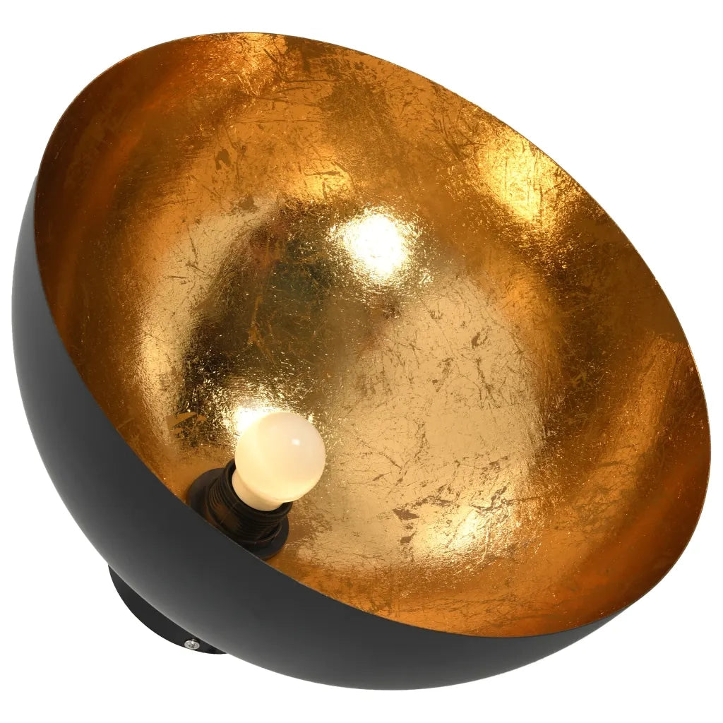 Lampadari 2 pz Nero e Oro Semi-Sferici E27 CFW2393504