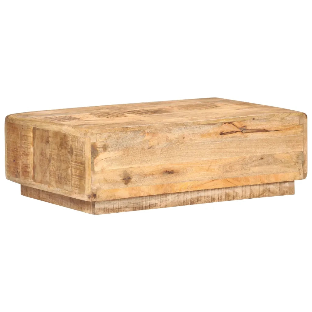 Tavolino da Salotto 90x60x29 cm in Legno di Mango Grezzo 320458